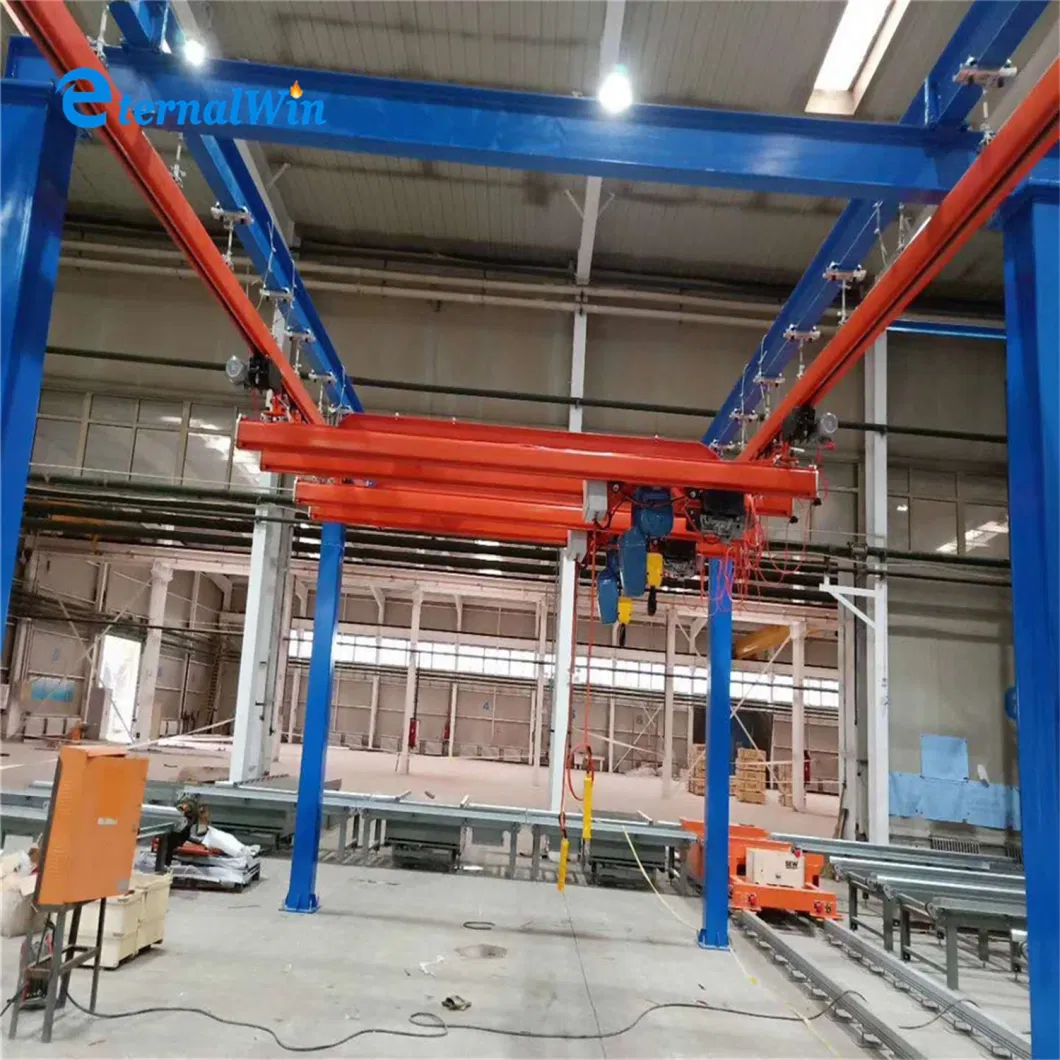 Free Standing Light Weight Duty Workstation Modular Monorail Gantry Overhead Small Electric Hoist Bridge Crane System