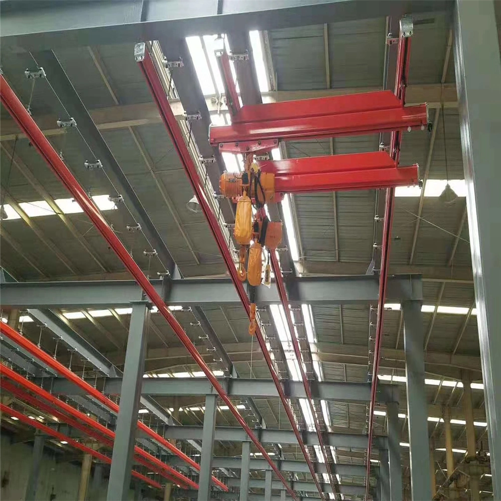 Free Standing Light Weight Duty Workstation Modular Monorail Gantry Overhead Small Electric Hoist Bridge Crane System