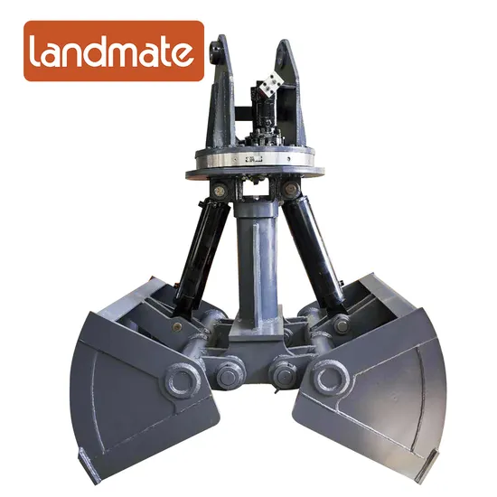 Cucharón de agarre tipo almeja para excavadora, Cucharón de tipo concha hidráulico, Cucharón para arena