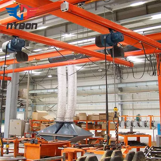 Sistema de puente grúa aéreo para taller eléctrico de servicio liviano